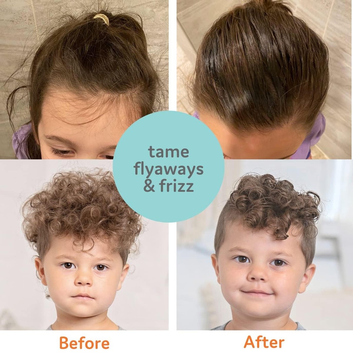 T is for Tame - Natural Conditioner Spray & Alcohol-Free Styling Hair Gel for Kids & Toddlers, All Hair Types, Made in the USA - 4.2 fl oz & 3.38 fl oz Avelisse
