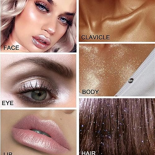 Rosarden Pink Hair & Body Glitter Spray – Non-Sticky Shimmer Spray for Women & Kids, Festival & Party Body Highlighter - görsel 16