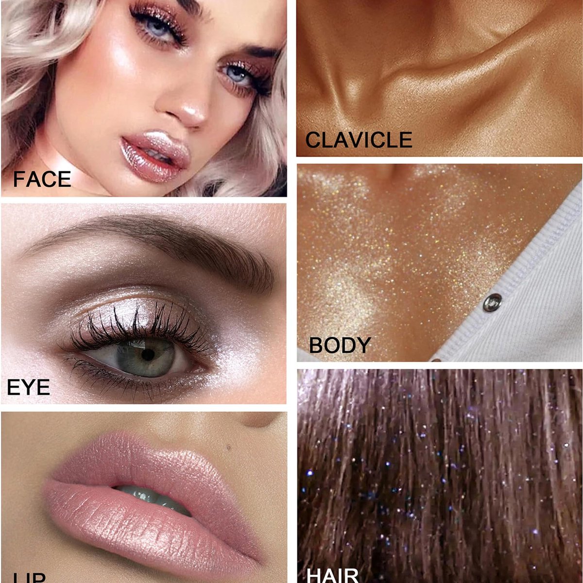 Rosarden Pink Hair & Body Glitter Spray – Non-Sticky Shimmer Spray for Women & Kids, Festival & Party Body Highlighter - görsel 15