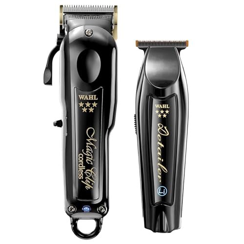 Wahl Professional Cordless Barber Combo: Magic Clip & Detailer Li, Lithium-Ion, 100-Minute Run Time Avelisse