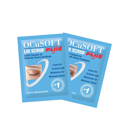 OCuSOFT Lid Scrub PLUS 35 - Pre-Moistened Leave-On Eyelid Wipes for Moderate to Severe Conditions - Moisturizing Eyelid Cleanser for Maximum Relief Avelisse