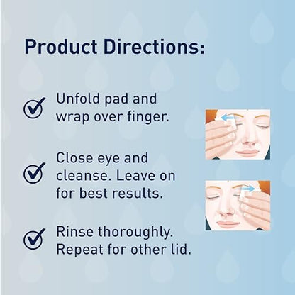 OCuSOFT Lid Scrub PLUS 35 - Pre-Moistened Leave-On Eyelid Wipes for Moderate to Severe Conditions - Moisturizing Eyelid Cleanser for Maximum Relief Avelisse