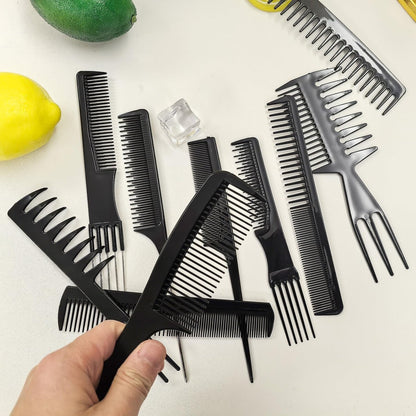 10 Pcs Comb Set for Hair Stylists - Professional Variety Pack with Combs for All Hair Types and Styles