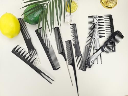 10 Pcs Comb Set for Hair Stylists - Professional Variety Pack with Combs for All Hair Types and Styles - görsel 8