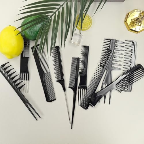 10 Pcs Comb Set for Hair Stylists - Professional Variety Pack with Combs for All Hair Types and Styles - görsel 10
