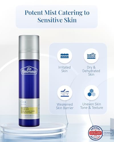 DR. BELMEUR Advanced CICA Intense Mist for Sensitive Skin – Ultra Fine Hydrating Face Mist with Centella Asiatica & Betaine (4.06 fl oz)