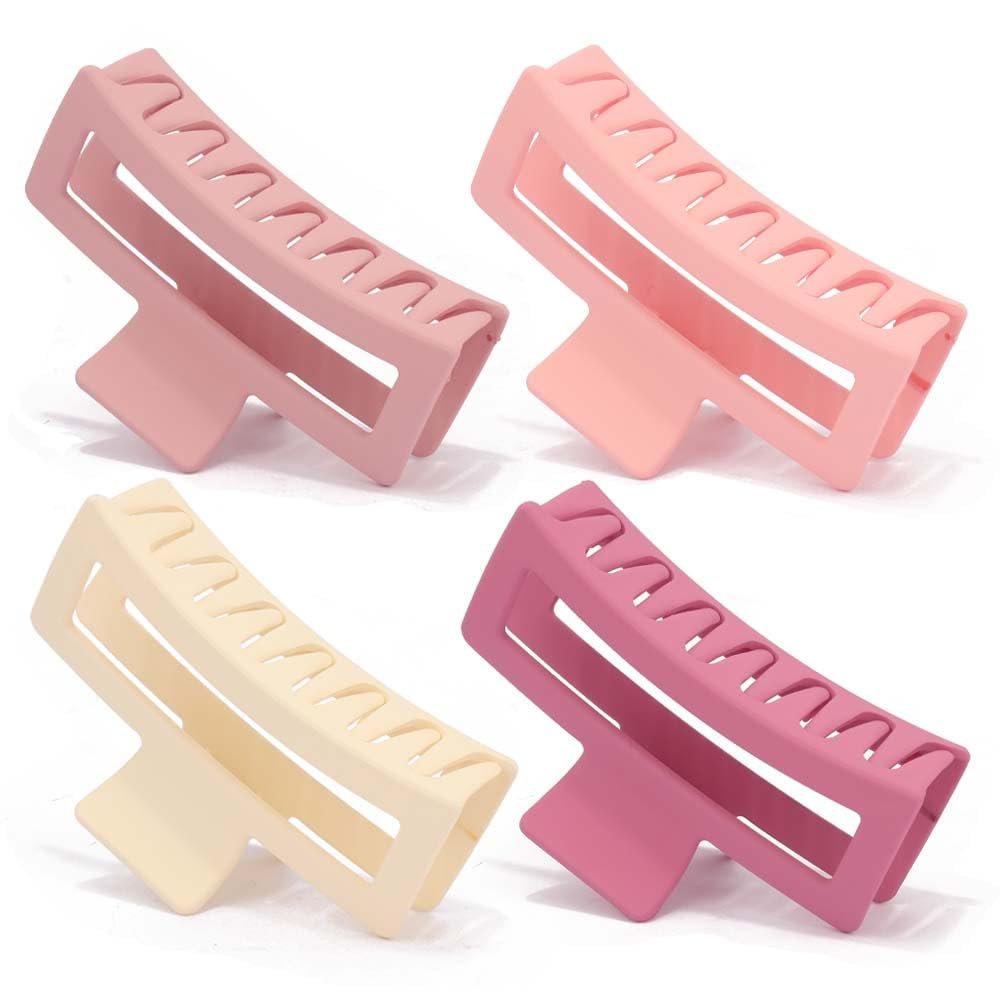 Ahoney 5 Inch Pink Hair Clips - Extra Large Claw Clips for Thick Long Hair, Strong Hold Oversized Jumbo Jaw Clips, Hair Accessories for Women (Pink) - görsel 11