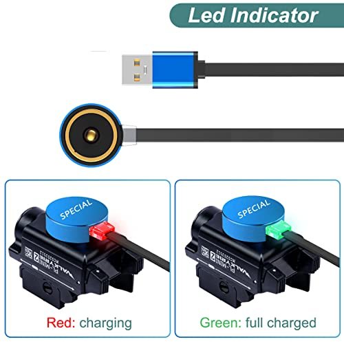Kissmart MCC 1A Charger for Olight Flashlights - Replacement USB Charging Cable (3.3 ft, Blue) - görsel 10