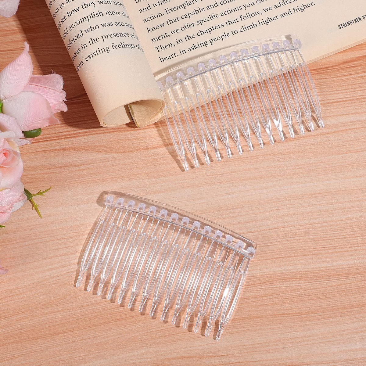 Uonlytech Transparent Hair Side Combs 10-Pack – Clear Plastic Combs for Women, Bridal & Daily Use, Medium to Long Hair - görsel 15