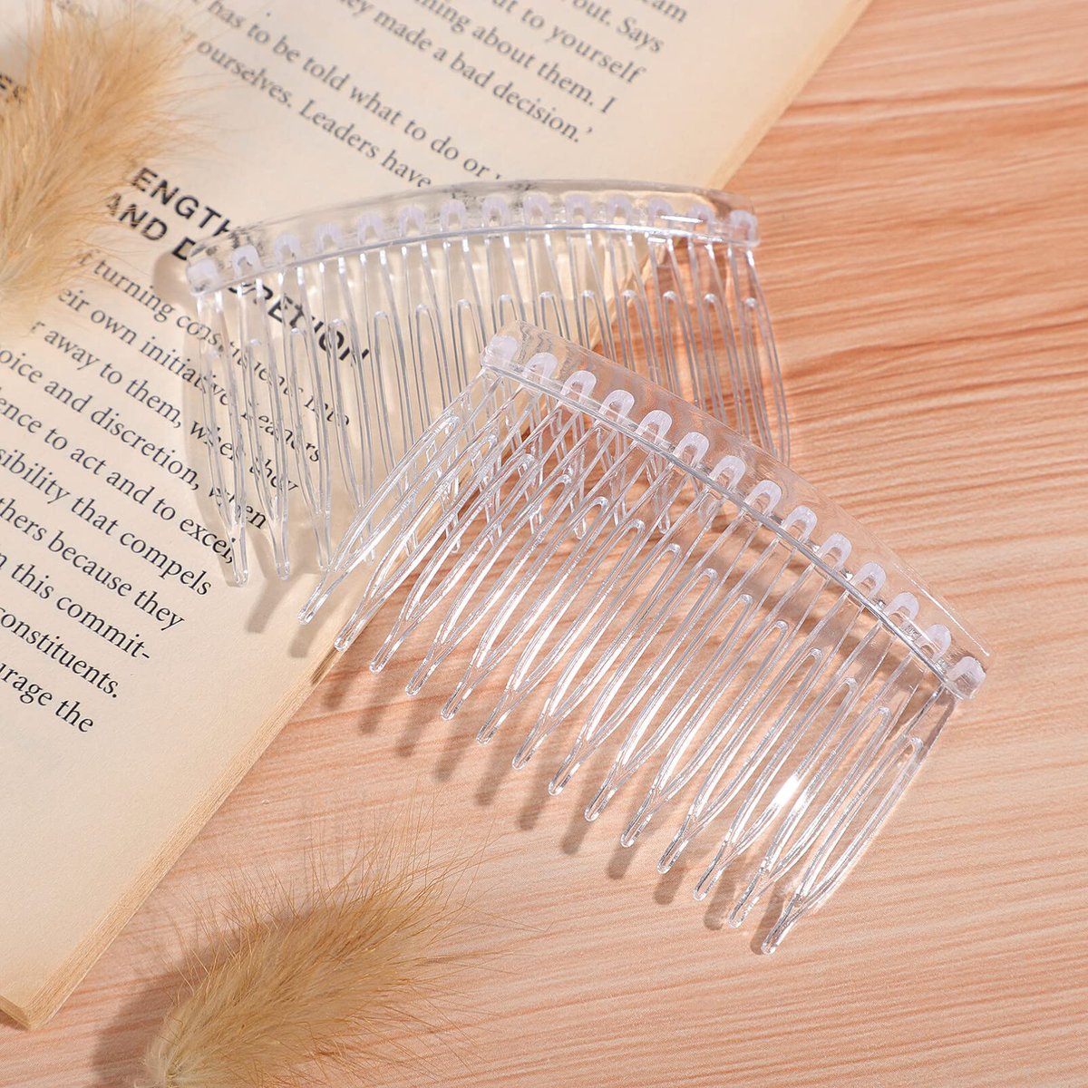 Uonlytech Transparent Hair Side Combs 10-Pack – Clear Plastic Combs for Women, Bridal & Daily Use, Medium to Long Hair - görsel 17