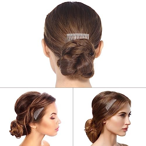 Uonlytech Transparent Hair Side Combs 10-Pack – Clear Plastic Combs for Women, Bridal & Daily Use, Medium to Long Hair - görsel 6