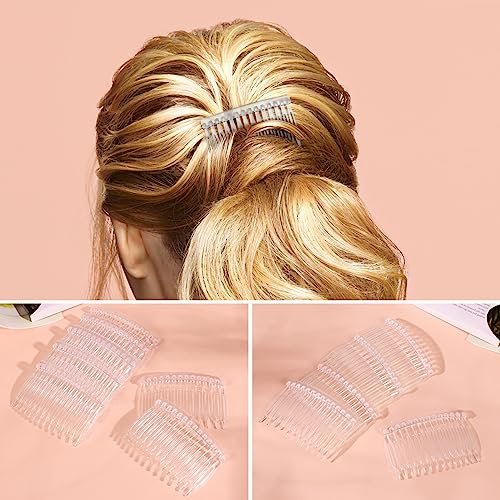 Uonlytech Transparent Hair Side Combs 10-Pack – Clear Plastic Combs for Women, Bridal & Daily Use, Medium to Long Hair - görsel 10
