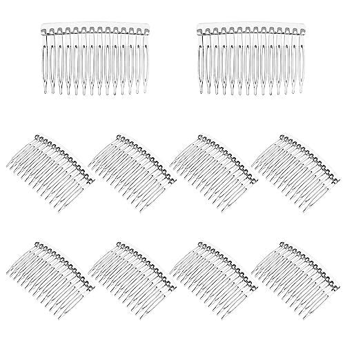 Uonlytech Transparent Hair Side Combs 10-Pack – Clear Plastic Combs for Women, Bridal & Daily Use, Medium to Long Hair - görsel 2