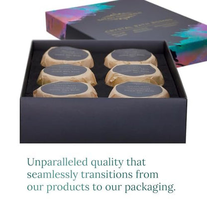 Satavi Naturals Crystal Bath Bombs Gift Set (6 Pack) – Aromatherapy Geode Fizzies with Nourishing Bath Salts – Lavender, Eucalyptus Mint & Citrus – Spa Gifts for Women, Relaxation & Moisturizing Avelisse
