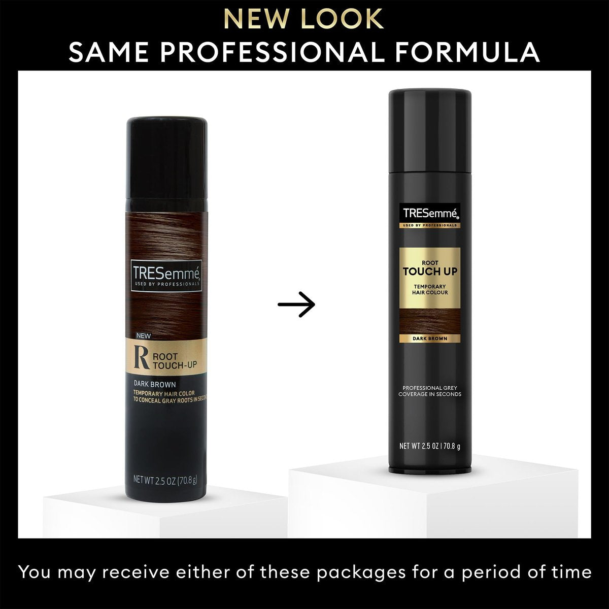 TRESemmé Root Touch Up Temporary Hair Color Spray, Dark Brown, Travel-Size 6-Pack – Instant Grey Coverage, 2.5 oz Each Avelisse