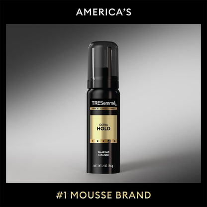TRESemmé Shaping Mousse Extra Hold Travel-Size 12-Pack – 24H Frizz Control & Moisturizing Hair Mousse for Sculpting, 2 oz Each Avelisse