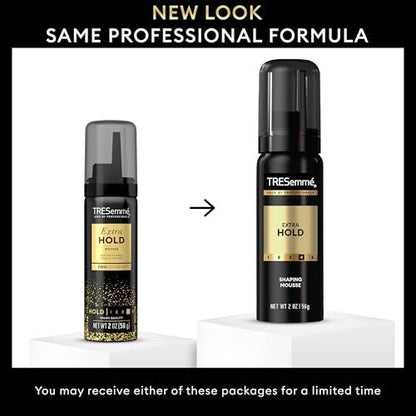 TRESemmé Shaping Mousse Extra Hold Travel-Size 12-Pack – 24H Frizz Control & Moisturizing Hair Mousse for Sculpting, 2 oz Each Avelisse