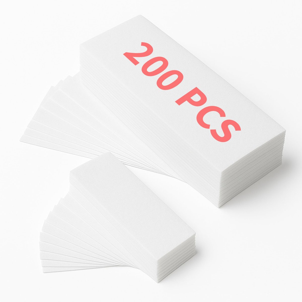 Amira Beauty 200 Non Woven Wax Strips for Hair Removal - Gentle Wax Paper for Face, Bikini, and Body - Pre-Cut, Tear Resistant Small and Large Strips - görsel 1