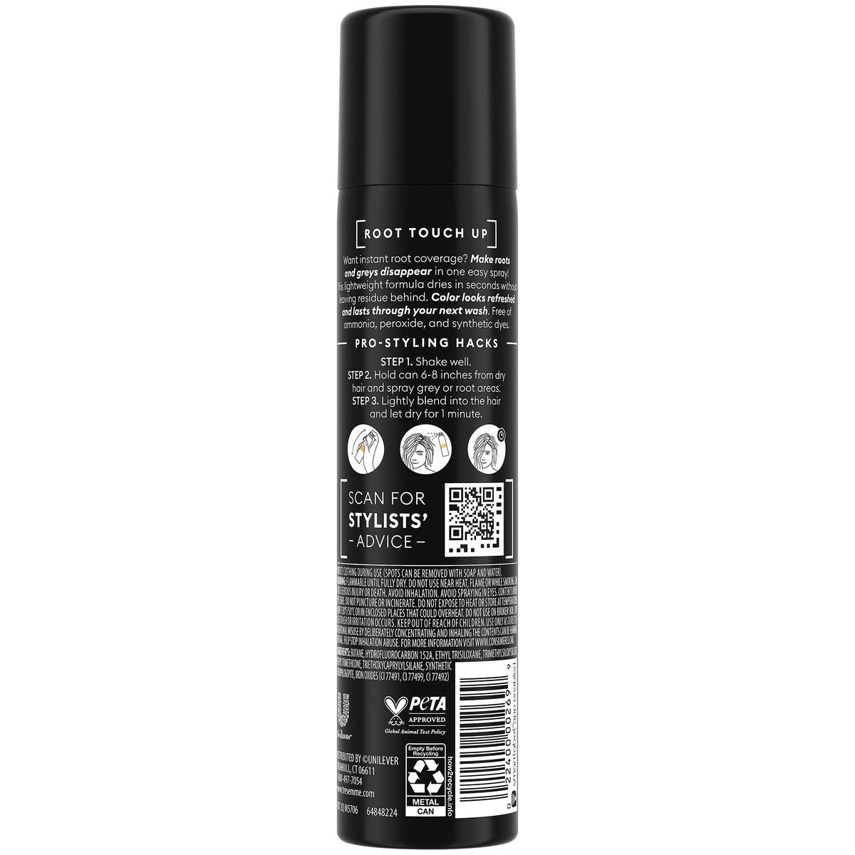 TRESemmé Light Brown Root Touch Up Spray - Temporary Hair Color for Travel, 2.5 oz (Pack of 6) Avelisse
