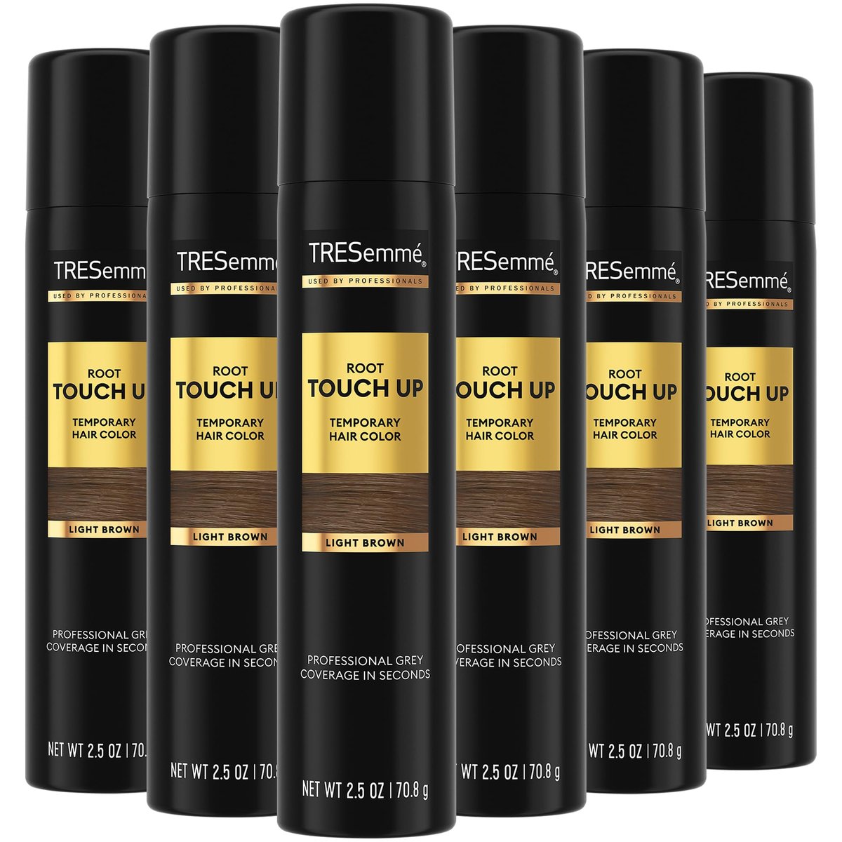 TRESemmé Light Brown Root Touch Up Spray - Temporary Hair Color for Travel, 2.5 oz (Pack of 6) Avelisse
