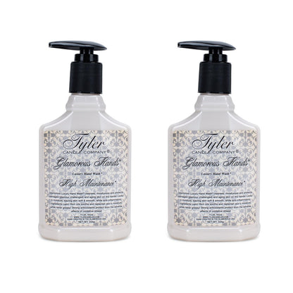 Tyler Glamorous Luxury Hand Soap Wash Pack of 2 - High Maintenance Scent, 8 oz Each