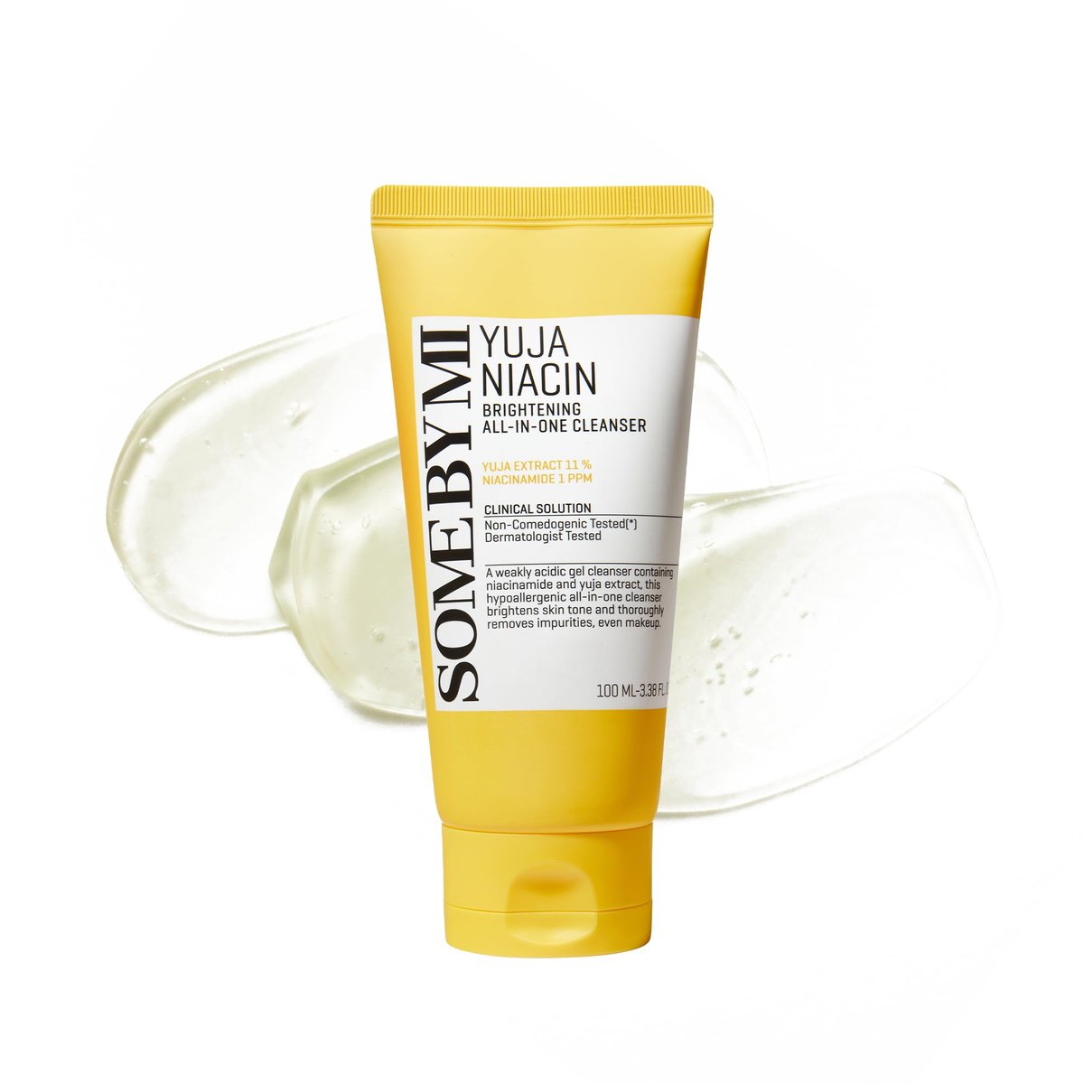 SOME BY MI Yuja Niacin Brightening All in One Cleanser - 3.38 oz (100ml) - Mild Daily Face Wash for Dull-Looking Skin - Low pH Formula - Pore and Sebum Care - Korean Skincare Avelisse
