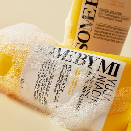 SOME BY MI Yuja Niacin Brightening All in One Cleanser - 3.38 oz (100ml) - Mild Daily Face Wash for Dull-Looking Skin - Low pH Formula - Pore and Sebum Care - Korean Skincare Avelisse