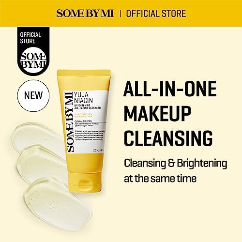 SOME BY MI Yuja Niacin Brightening All in One Cleanser - 3.38 oz (100ml) - Mild Daily Face Wash for Dull-Looking Skin - Low pH Formula - Pore and Sebum Care - Korean Skincare Avelisse