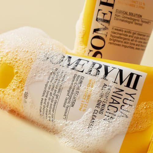 SOME BY MI Yuja Niacin Brightening All in One Cleanser - 3.38 oz (100ml) - Mild Daily Face Wash for Dull-Looking Skin - Low pH Formula - Pore and Sebum Care - Korean Skincare Avelisse