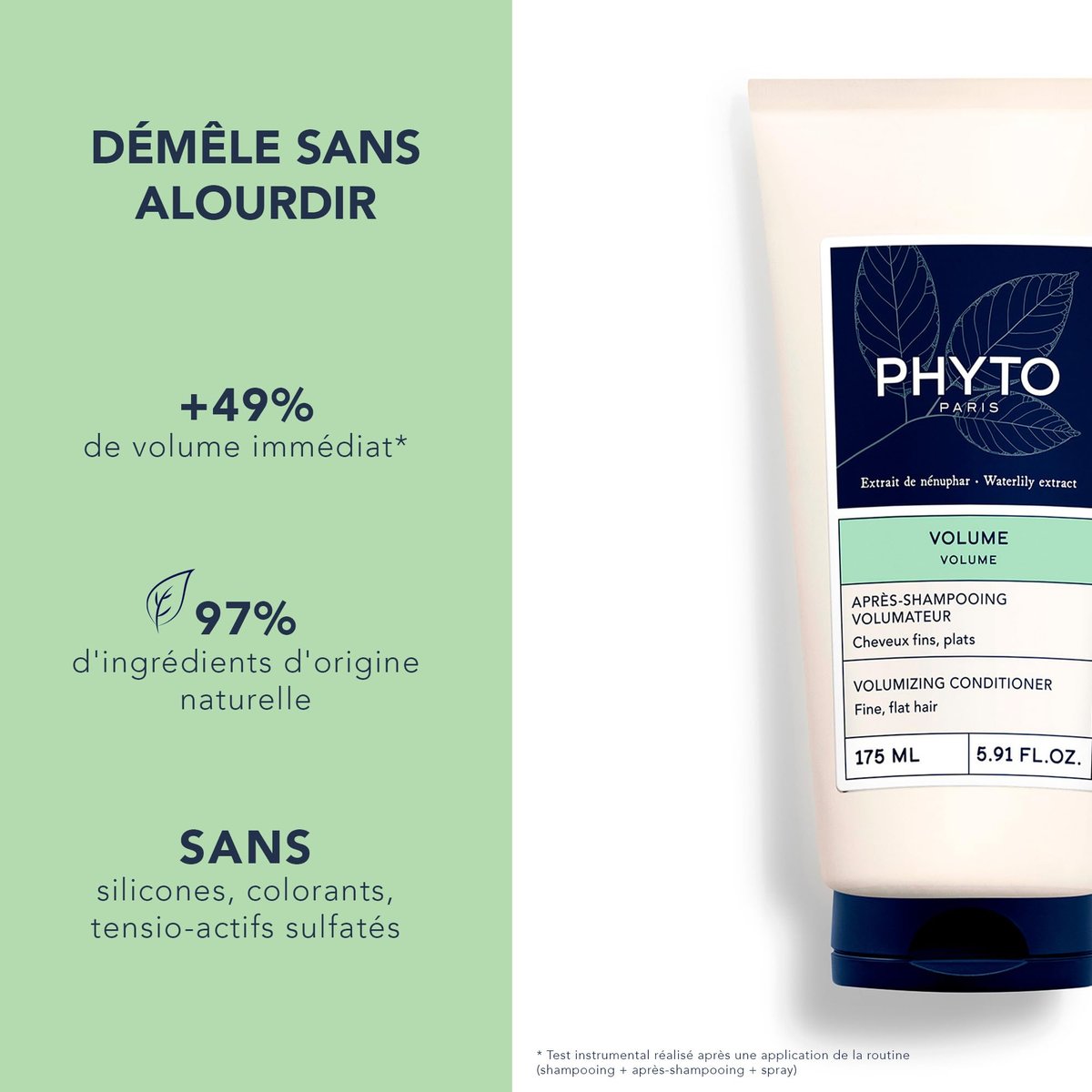 PHYTO VOLUME Volumizing Conditioner for Fine, Thin Hair - Silicone Free, 5.91 fl. oz. Avelisse