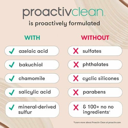 Proactiv Clean 3-Step Acne Routine with Pimple Patches – Sulfur Cleanser, Azelaic Acid Serum & Moisturizer for Sensitive Acne-Prone Skin – 30-Day Kit Avelisse