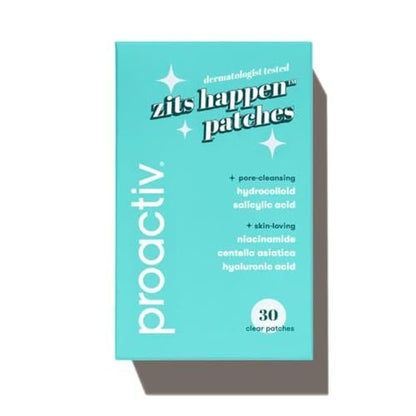 Proactiv Zits Happen Hydrocolloid Acne Patches with Salicylic Acid - 30 Count Pimple Patches for Face and Back Acne