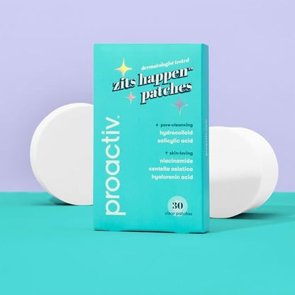 Proactiv Zits Happen Hydrocolloid Acne Patches with Salicylic Acid - 30 Count Pimple Patches for Face and Back Acne