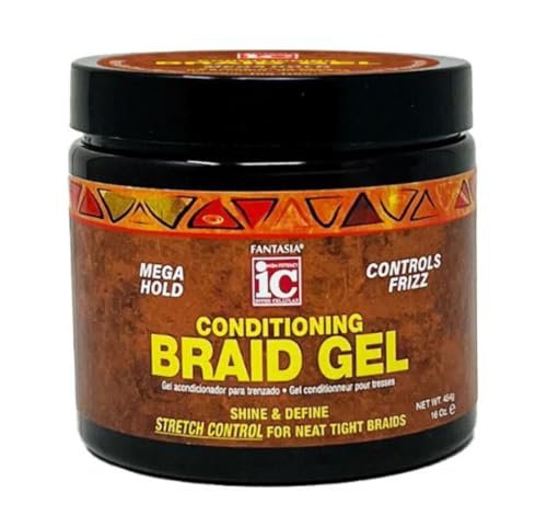 Fantasia IC Conditioning Braid Gel 16 oz – Moisturizing & Flake-Free Styling Gel - görsel 1