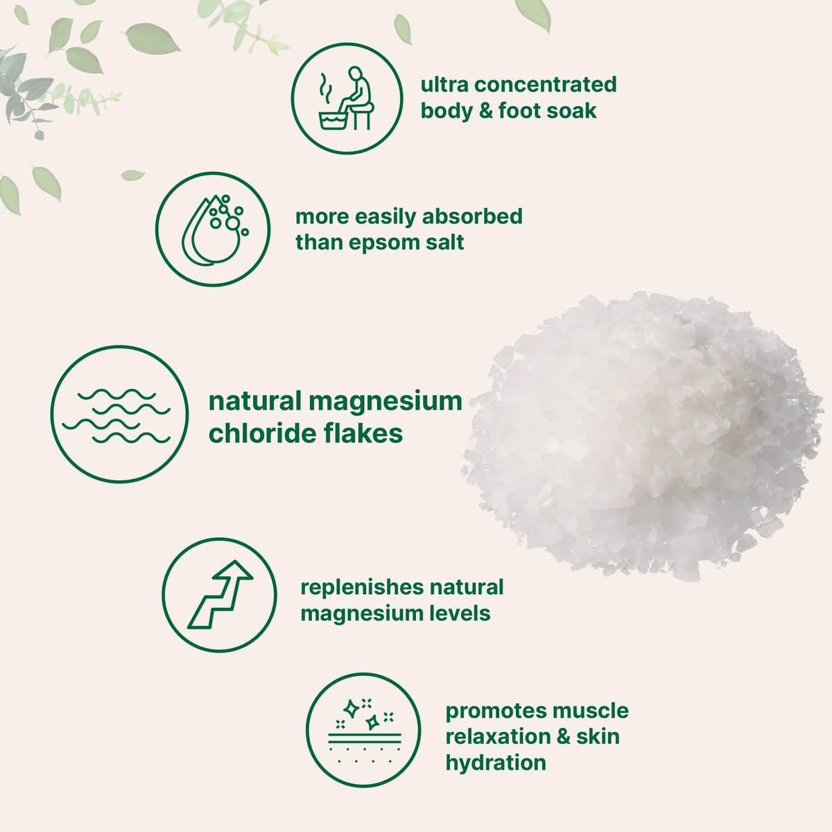 Micro Ingredients Magnesium Flakes 6lbs – Natural Magnesium Chloride for Relaxing Foot & Body Bath Soaks, Skin Hydration Support Avelisse