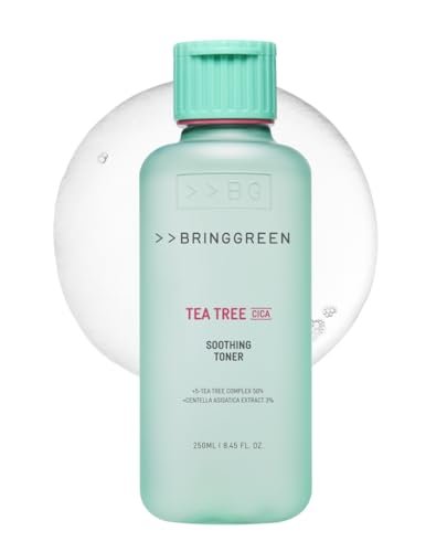 BRING GREEN Tea Tree CICA Soothing Toner - Mild Daily Skincare Toner for Cooling and Hydrating Effect, 8.5 Fl Oz (250ml) Avelisse