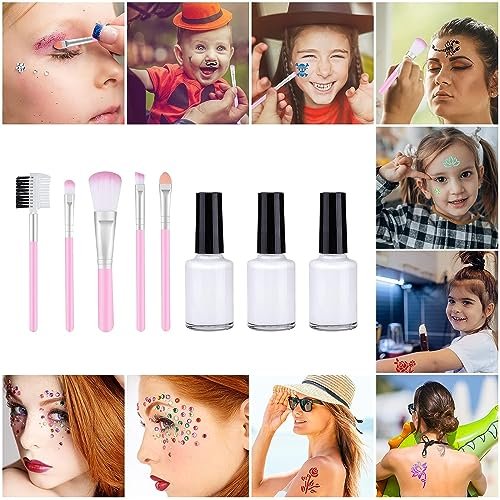 492 Piece Temporary Glitter Tattoo Kit for Kids - 41 Colors & 215 Rhinestones - 204 Stencils - 24 Colors Glitter Powder - 3 Glue - 5 Brushes - Waterproof Tattoos for Parties & Makeup Avelisse