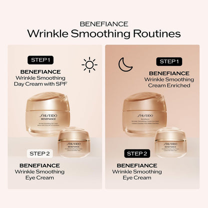 Shiseido Benefiance Wrinkle Smoothing Eye Cream – 15 mL – Visibly Improves Five Types of Eye Wrinkles, Dark Circles & Puffiness – 48-Hour Hydration – All Skin Types – Non-Comedogenic Avelisse
