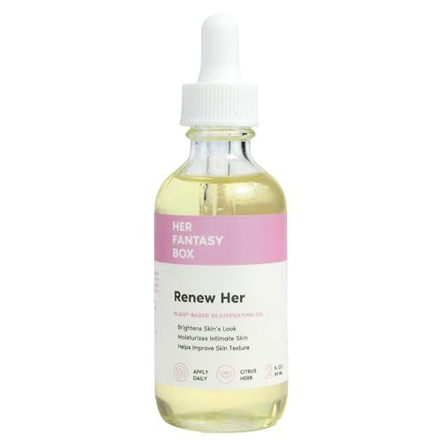 Her Fantasy Box Renew Her Natural Rejuvenating Yoni Oil - 2 Fl Oz for Dark Spots, Ingrown Hair & Skin Brightening Avelisse