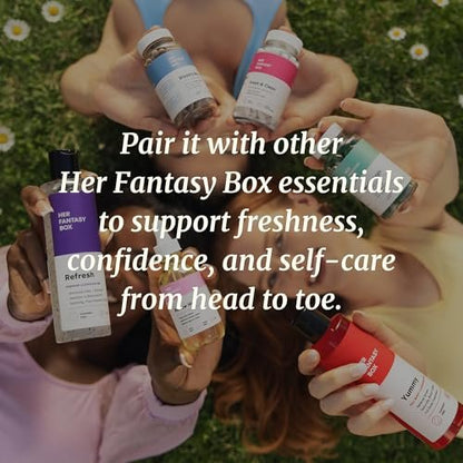 Her Fantasy Box Renew Her Natural Rejuvenating Yoni Oil - 2 Fl Oz for Dark Spots, Ingrown Hair & Skin Brightening Avelisse