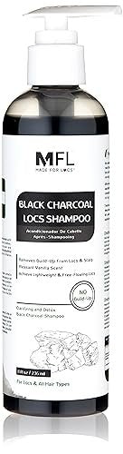 Made For Locs Black Charcoal Shampoo – Removes Locs Build-Up, No Need to Dilute, 8 oz Avelisse