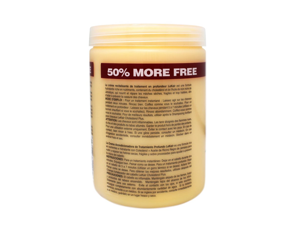 Le Kair Cholesterol Plus Jamaican Black Castor Oil Deep Treatment Conditioning Cream - 24 oz Avelisse