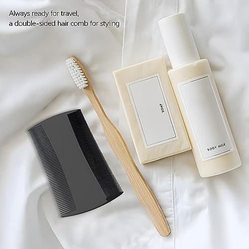 Kootinn 5 Pack Double-Sided Pocket Comb for Hair, Beards & Mustaches | Fine & Coarse Teeth for Detangling and Grooming - görsel 10