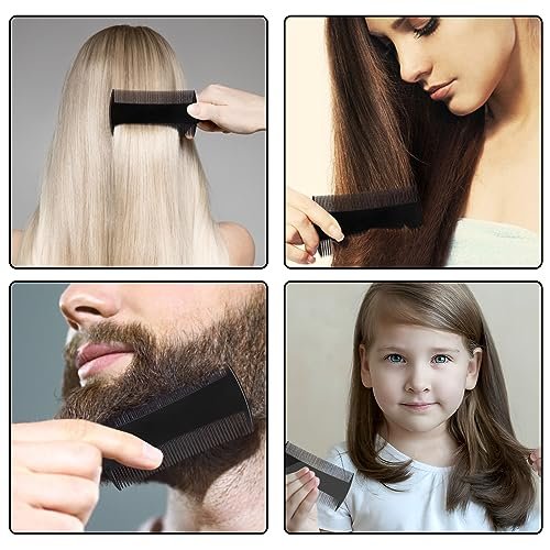 Kootinn 5 Pack Double-Sided Pocket Comb for Hair, Beards & Mustaches | Fine & Coarse Teeth for Detangling and Grooming - görsel 14