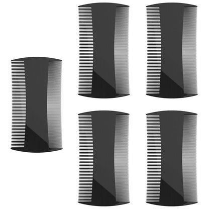 Kootinn 5 Pack Double-Sided Pocket Comb for Hair, Beards & Mustaches | Fine & Coarse Teeth for Detangling and Grooming