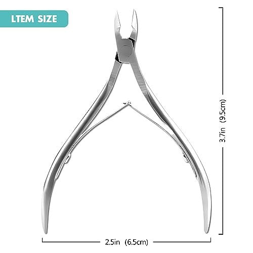 Kootinn 2 Packs Professional Cuticle Trimmer - Stainless Steel Cuticle Nippers with Double Spring for Fingernails and Toenails - görsel 5