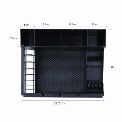 Multifunctional Detachable Hairdressing Tool Holder - Large Salon Barber Supplies Organizer for Scissors, Combs, Brushes - Black Plastic Storage Case