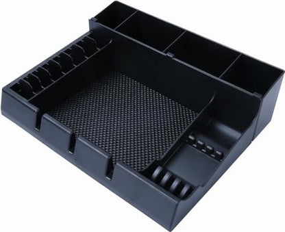 Multifunctional Detachable Hairdressing Tool Holder - Large Salon Barber Supplies Organizer for Scissors, Combs, Brushes - Black Plastic Storage Case