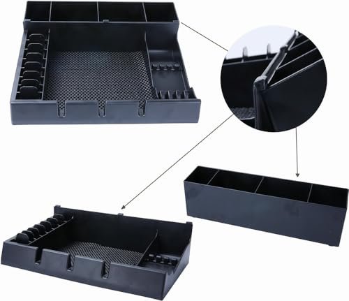 Multifunctional Detachable Hairdressing Tool Holder - Large Salon Barber Supplies Organizer for Scissors, Combs, Brushes - Black Plastic Storage Case - görsel 10