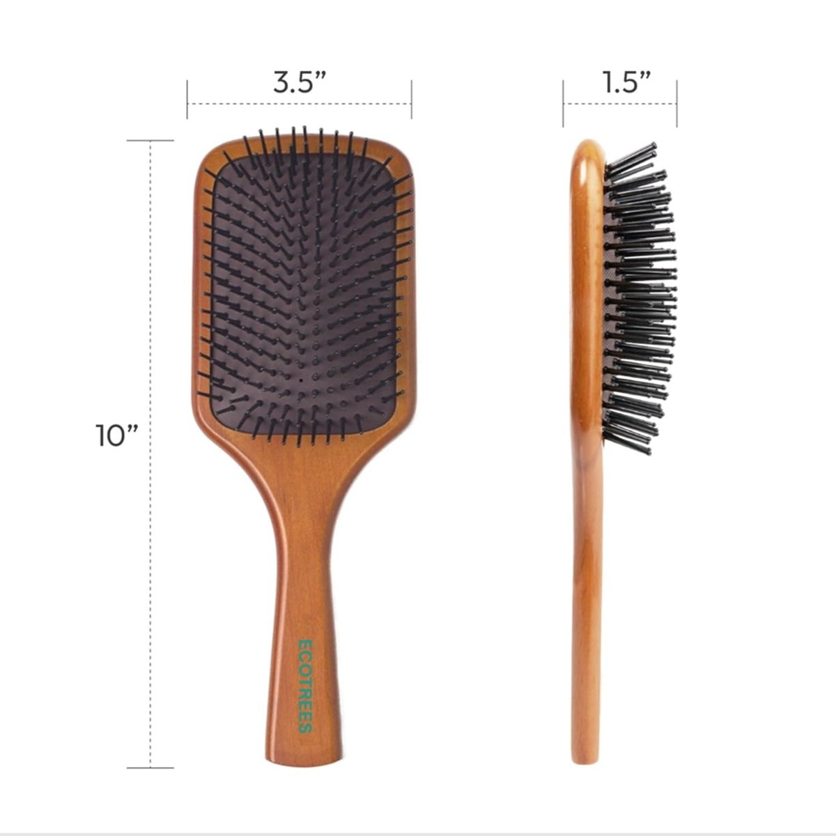 Ecotrees Wooden Paddle Hair Brush - Air Cushion Massage Comb, Anti-Static Detangling Brush for Reducing Hair Breakage - görsel 14